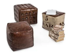 POUF IN PELLE - SANPARK FIVE