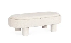 POUF TANYA C-VASS OVALE BIANCO