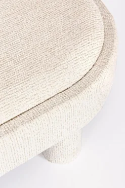 POUF TANYA C-VASS OVALE BIANCO