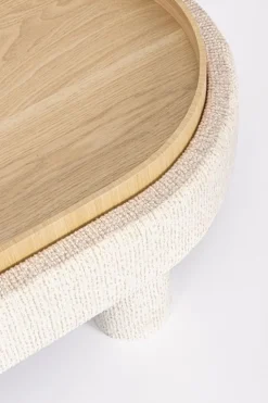 POUF TANYA C-VASS OVALE BIANCO