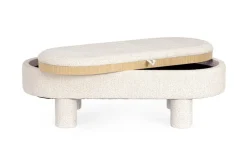 POUF TANYA C-VASS OVALE BIANCO