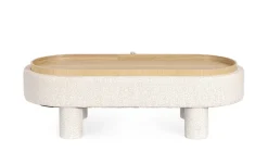 POUF TANYA C-VASS OVALE BIANCO