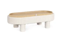 POUF TANYA C-VASS OVALE BIANCO