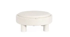 POUF TANYA C-VASS TONDO BIANCO