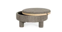 POUF TANYA C-VASS TONDO GRIGIO