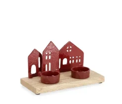 P.TEALIGHT 2P CORNWALL CASA ROSSO