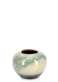 P.VASO COIRA TONDO BIANCO AZZURRO D25