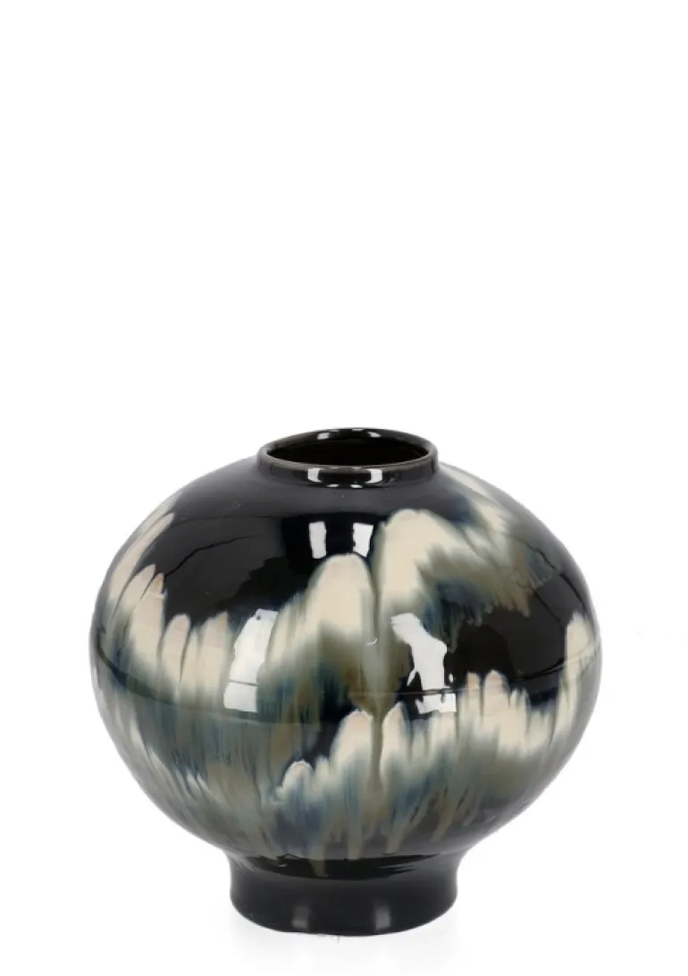 P.VASO COIRA TONDO NERO MELANGE D30