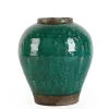 P.VASO RUNE TERRACOTTA VERDE H28,5