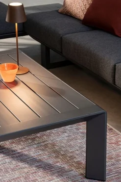 SALOTTO ANGOLARE IN ALLUMINIO ANTRACITE CX23 - KONNOR