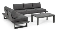 SALOTTO ANGOLARE IN ALLUMINIO ANTRACITE CX23 - KONNOR