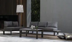 SALOTTO ANGOLARE IN ALLUMINIO ANTRACITE CX23 - KONNOR