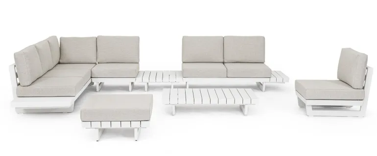 SALOTTO ANGOLARE IN ALLUMINIO BIANCO WG20 - INFINITY