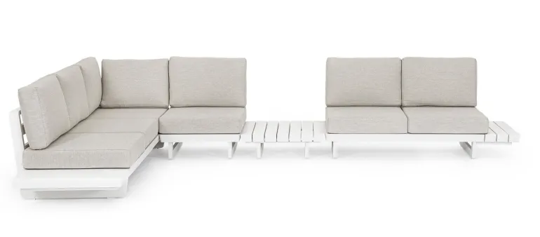 SALOTTO ANGOLARE IN ALLUMINIO BIANCO WG20 - INFINITY