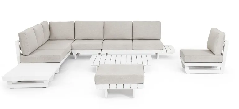 SALOTTO ANGOLARE IN ALLUMINIO BIANCO WG20 - INFINITY