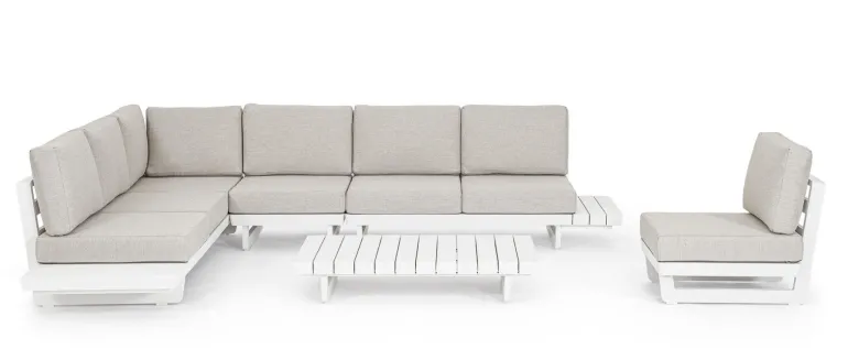 SALOTTO ANGOLARE IN ALLUMINIO BIANCO WG20 - INFINITY