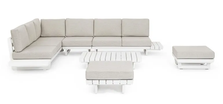 SALOTTO ANGOLARE IN ALLUMINIO BIANCO WG20 - INFINITY