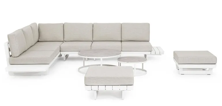 SALOTTO ANGOLARE IN ALLUMINIO BIANCO WG20 - INFINITY