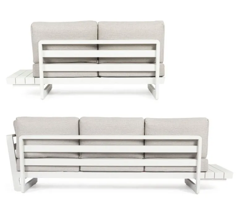 SALOTTO ANGOLARE IN ALLUMINIO BIANCO WG20 - INFINITY