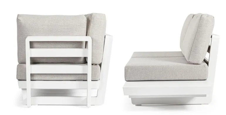 SALOTTO ANGOLARE IN ALLUMINIO BIANCO WG20 - INFINITY