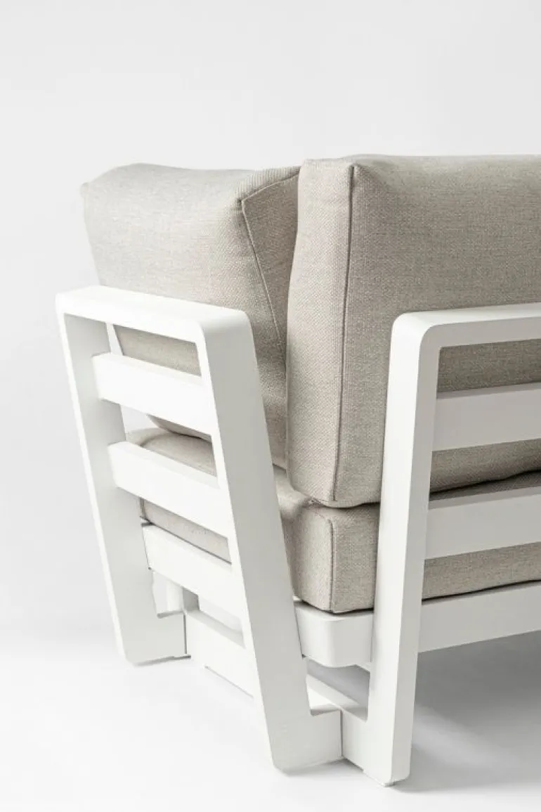 SALOTTO ANGOLARE IN ALLUMINIO BIANCO WG20 - INFINITY