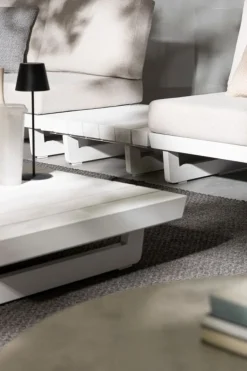 SALOTTO ANGOLARE IN ALLUMINIO BIANCO WG20 - INFINITY