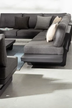 SALOTTO ANGOLARE IN ALLUMINIO ANTRACITE WG21 - INFINITY