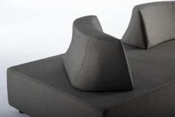 SALOTTO ANGOLARE IN TESSUTO PER ESTERNO ANTRACITE - PIPER