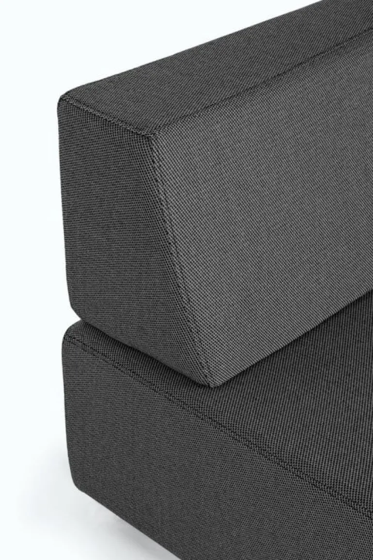 SALOTTO ANGOLARE IN TESSUTO PER ESTERNO ANTRACITE - PIPER