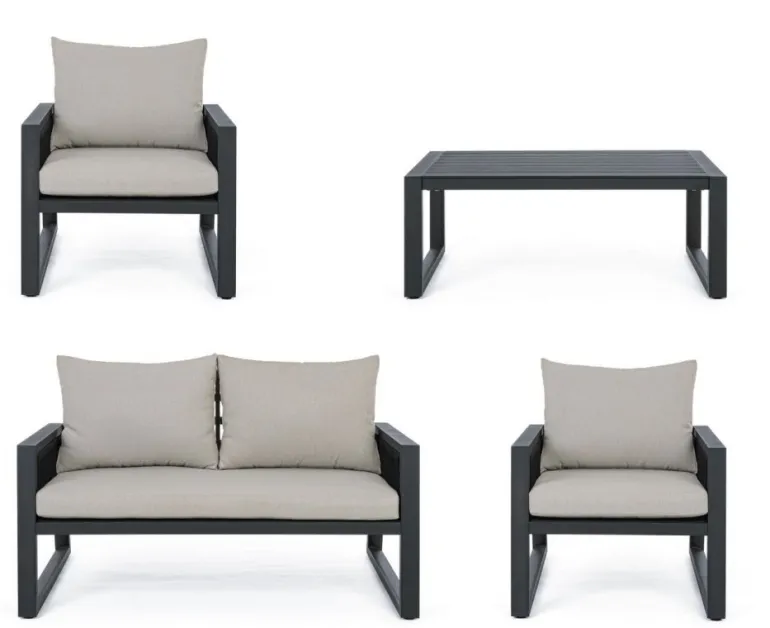 SALOTTO IN ALLUMINIO ANTRACITE LH32 - CAPTIVA