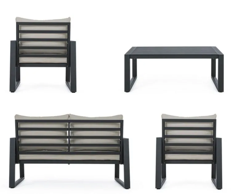 SALOTTO IN ALLUMINIO ANTRACITE LH32 - CAPTIVA