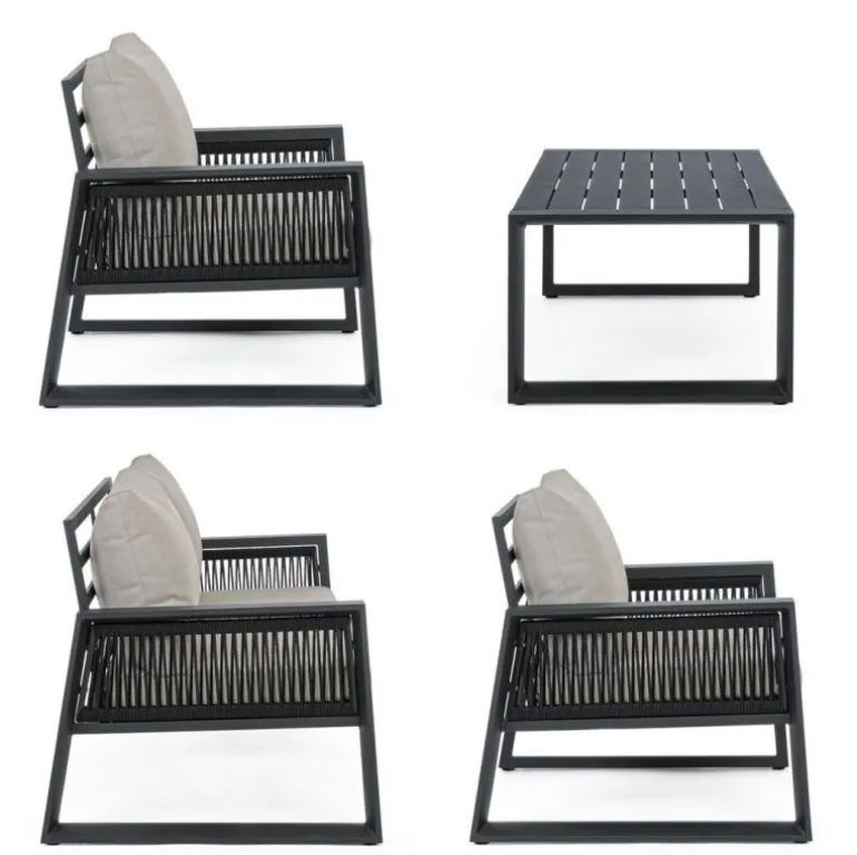 SALOTTO IN ALLUMINIO ANTRACITE LH32 - CAPTIVA