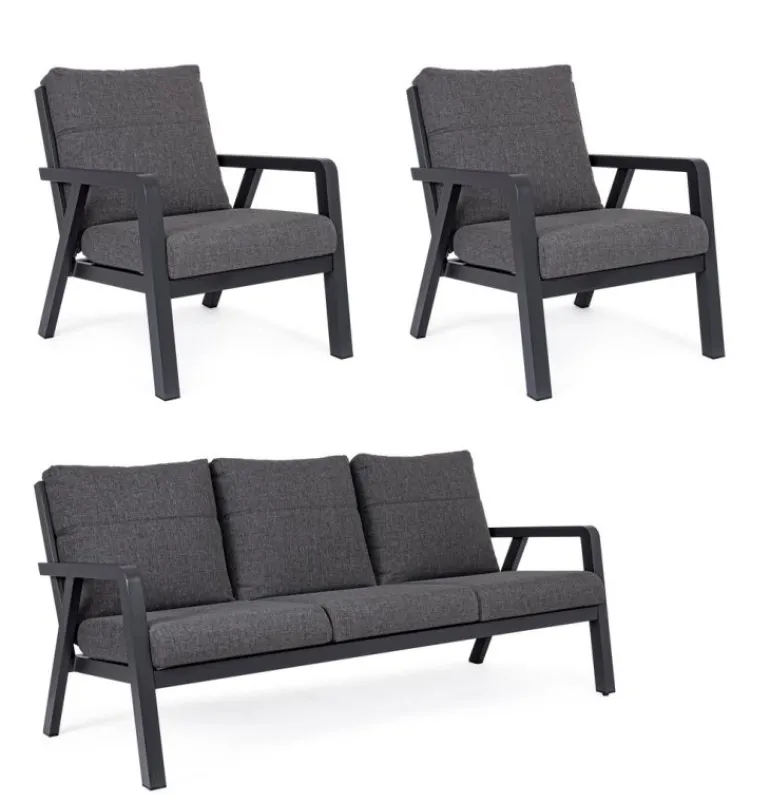 SALOTTO IN ALLUMINIO ANTRACITE JX55 - TRUMAN