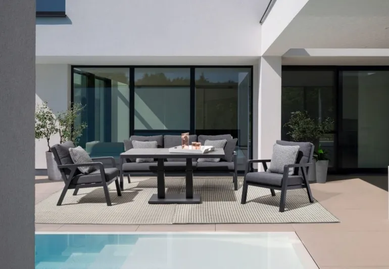 SALOTTO IN ALLUMINIO ANTRACITE JX55 - TRUMAN