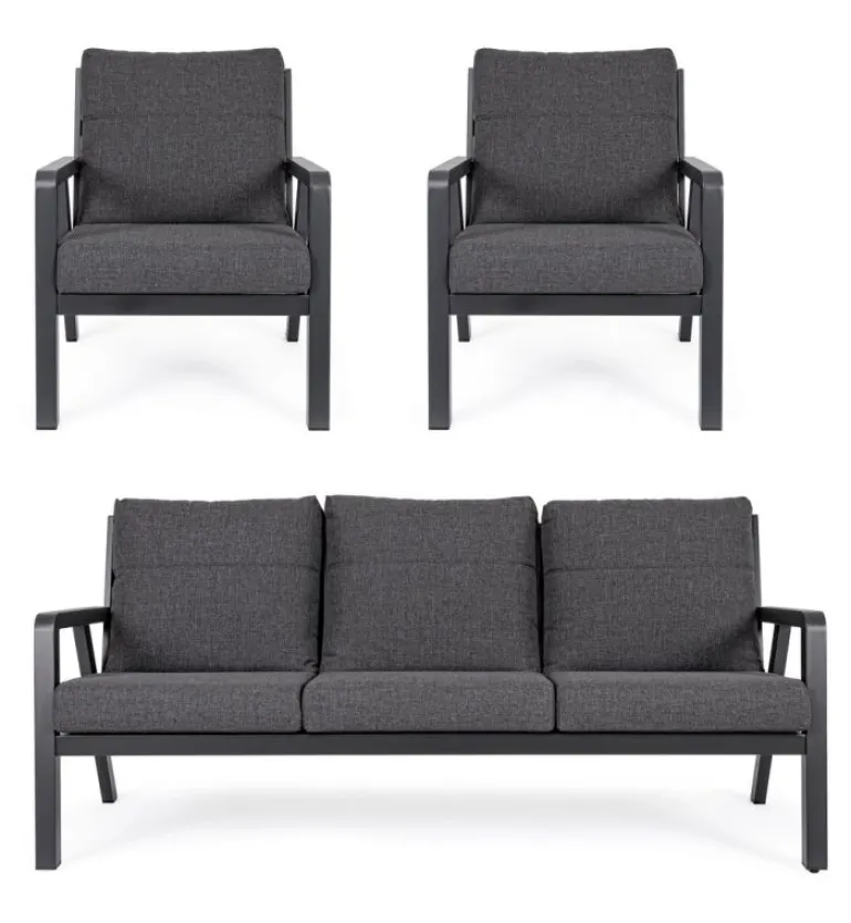 SALOTTO IN ALLUMINIO ANTRACITE JX55 - TRUMAN