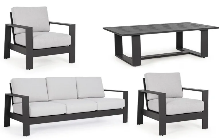 SALOTTO IN ALLUMINIO ANTRACITE YK13 - BALTIC