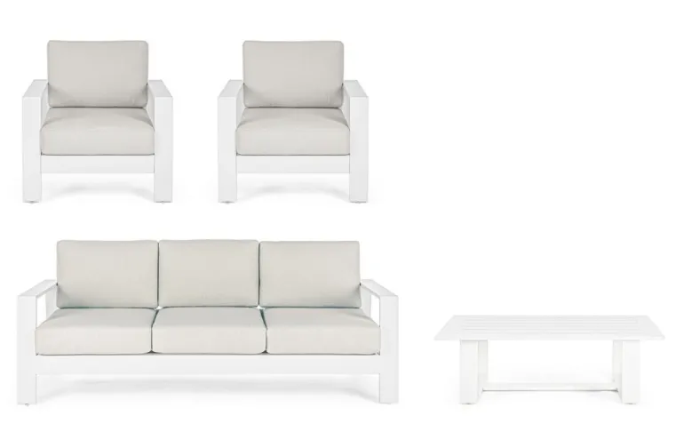 SALOTTO IN ALLUMINIO BIANCO YK11 - BALTIC