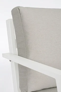 SALOTTO IN ALLUMINIO CON CUSCINI BIANCO YK11 - HARLEY