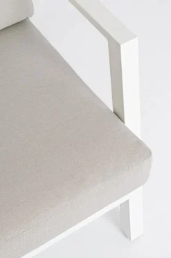 SALOTTO IN ALLUMINIO CON CUSCINI BIANCO YK11 - HARLEY