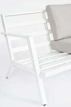 SALOTTO IN ALLUMINIO CON CUSCINI BIANCO YK11 - HARLEY