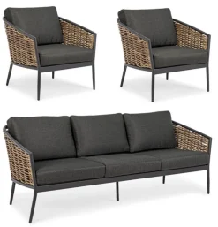 SALOTTO IN FIBRA SINTETICA ANTRACITE YK13 - MARIBELA