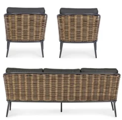 SALOTTO IN FIBRA SINTETICA ANTRACITE YK13 - MARIBELA