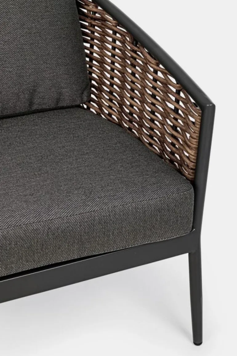 SALOTTO IN FIBRA SINTETICA ANTRACITE YK13 - MARIBELA