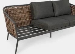 SALOTTO IN FIBRA SINTETICA ANTRACITE YK13 - MARIBELA