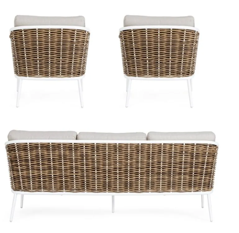 SALOTTO IN FIBRA SINTETICA BIANCO YK11 - MARIBELA