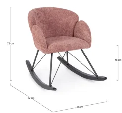 SEDIA A DONDOLO EFFETTO BOUCLE' CANYON - SIBILLA