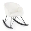 SEDIA A DONDOLO EFFETTO BOUCLE' BIANCA - SIBILLA