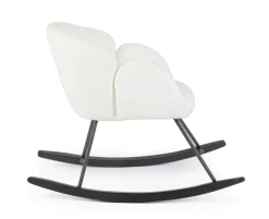 SEDIA A DONDOLO EFFETTO BOUCLE' BIANCA - SIBILLA