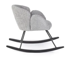 SEDIA A DONDOLO EFFETTO BOUCLE' GRIGIO CHIARO - SIBILLA