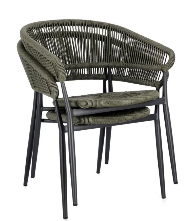 SEDIA C-BR ALGAIDA ANTRACITE/VERDE